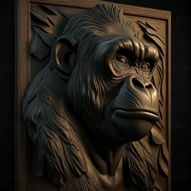 3D модель Нотогомфская горилла (STL)